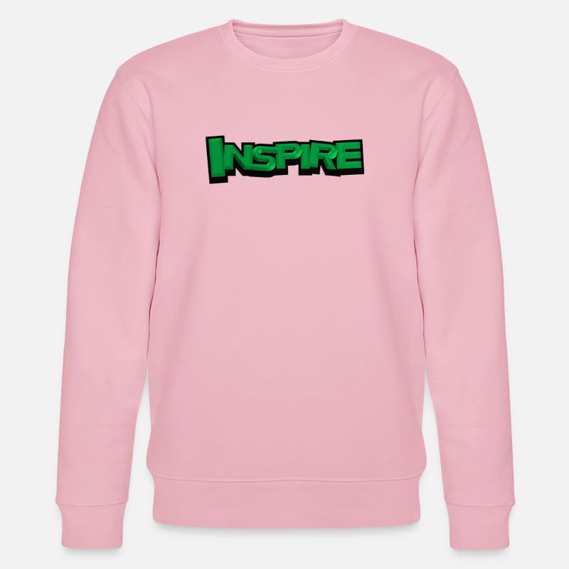 INSPIRE – Modernes 3D-Typografie Design  - Stanley/Stella Unisex Bio-Sweatshirt CHANGER  - Hellrosa