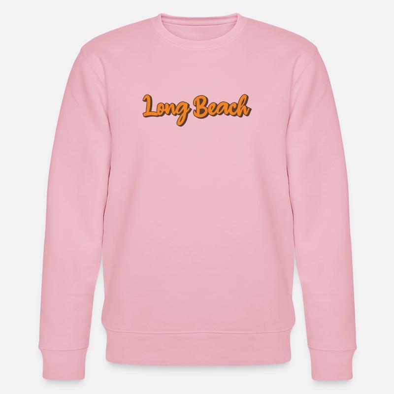 Long Beach Retro Script - Stanley/Stella CHANGER Unisex Organic Sweatshirt - cotton pink