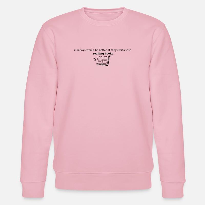 Monday Reading Mood - Stanley/Stella Unisex Bio-Sweatshirt CHANGER  - Hellrosa
