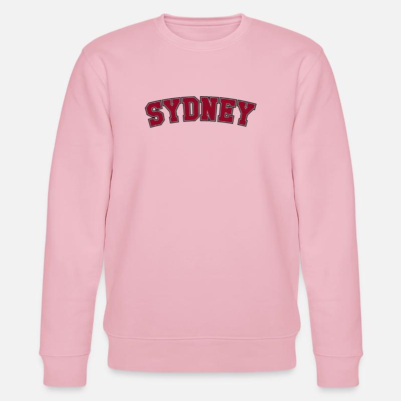 Sydney Varsity Arch Lettering - Stanley/Stella CHANGER Unisex Organic Sweatshirt - cotton pink