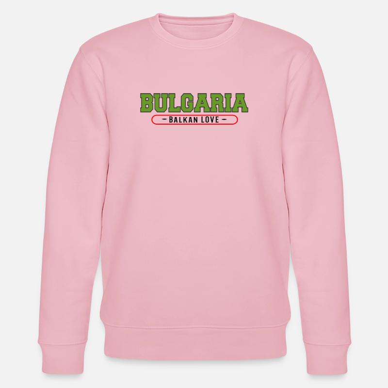 Bulgaria Balkan Liebe Emblem - Stanley/Stella Unisex Bio-Sweatshirt CHANGER  - Hellrosa