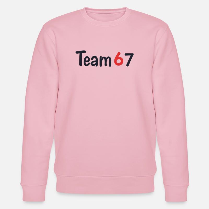 Team 6 7 – Kollektives Textdesign - Stanley/Stella Unisex Bio-Sweatshirt CHANGER  - Hellrosa