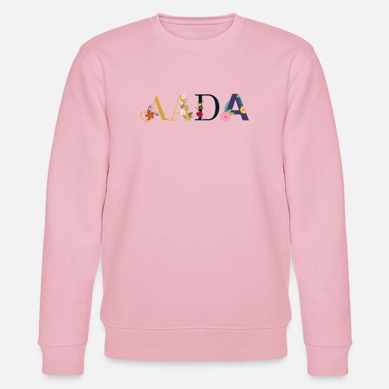 AADA Name mit Blumen geschmückt - Stanley/Stella Unisex Bio-Sweatshirt CHANGER  - Hellrosa