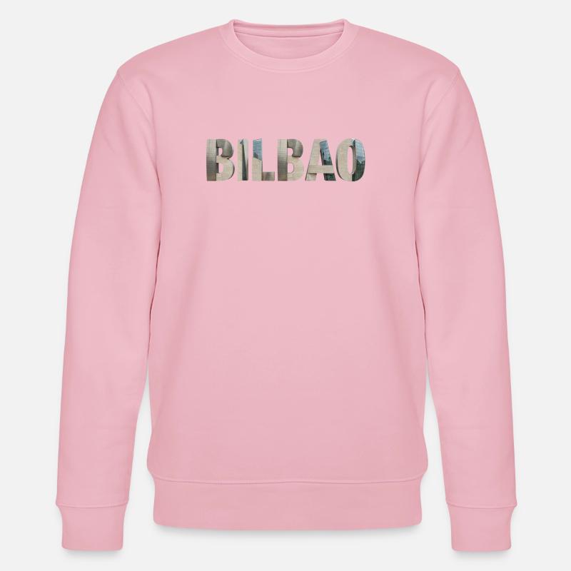 BILBAO – Modern Architectural Typography - Stanley/Stella CHANGER Unisex Organic Sweatshirt - cotton pink