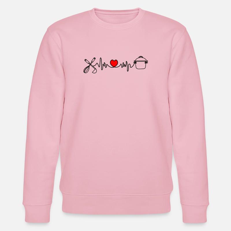 Kochen ist mein Cardio - Stanley/Stella Unisex Bio-Sweatshirt CHANGER  - Hellrosa