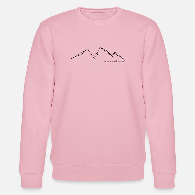Mountains - Stanley/Stella Unisex Bio-Sweatshirt CHANGER  - Hellrosa