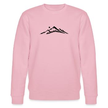 Horizont der Berge - Stanley/Stella Unisex Bio-Sweatshirt CHANGER  - Hellrosa - Vorne - Jaron (178cm) & Liana (172cm)