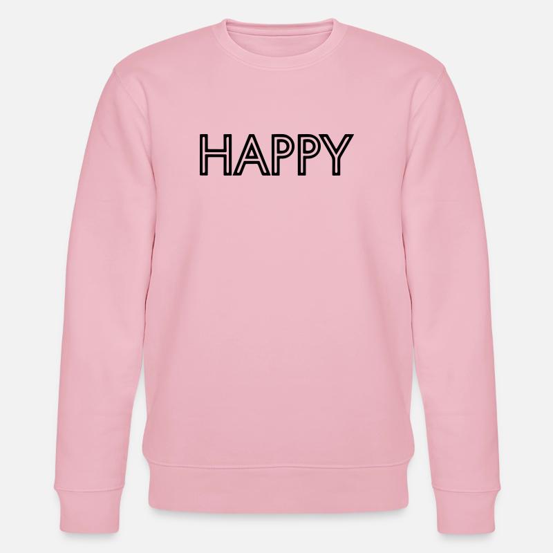 Glücklich - Stanley/Stella Unisex Bio-Sweatshirt CHANGER  - Hellrosa