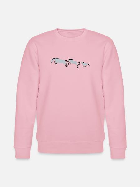 Chevaux en Mouvement Effervescent - Sweat bio CHANGER Stanley/Stella Unisexe - rose pâle