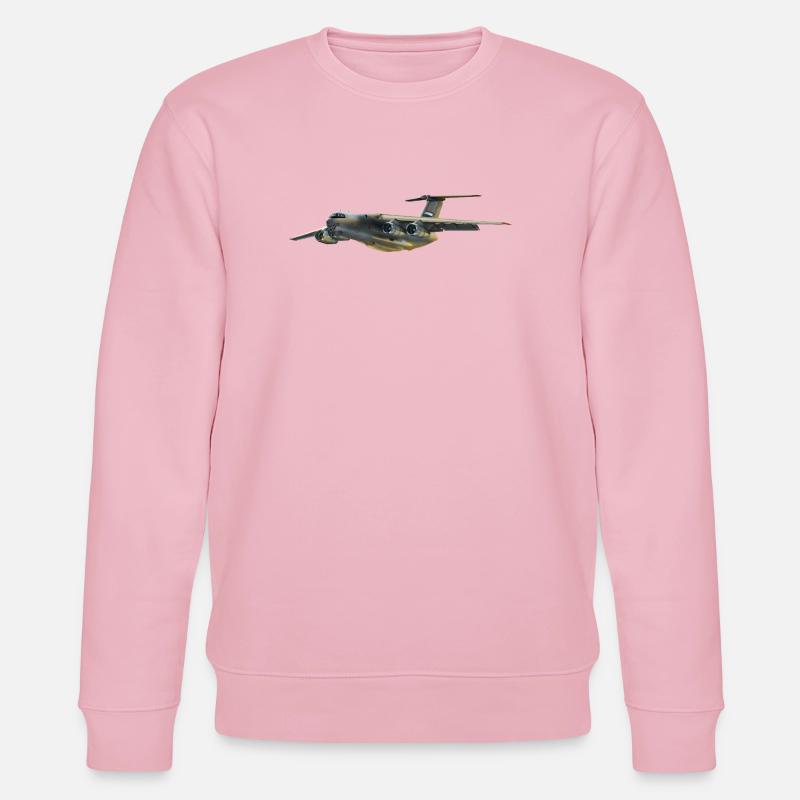 Frachtflugzeug Silhouette in Grau - Stanley/Stella Unisex Bio-Sweatshirt CHANGER  - Hellrosa