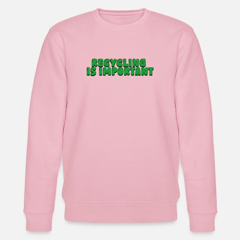 Le recyclage est important - Sweat bio CHANGER Stanley/Stella Unisexe - rose pâle
