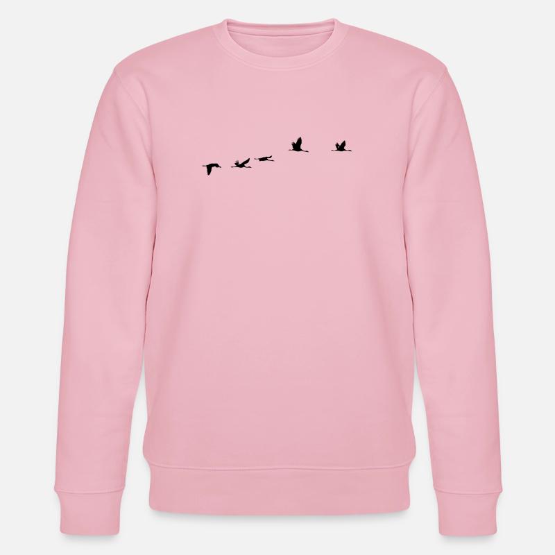 Oiseaux migrateurs Oiseaux - Sweat bio CHANGER Stanley/Stella Unisexe - rose pâle