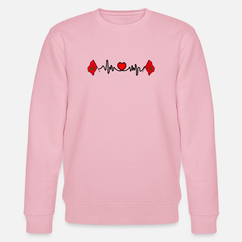 Herzfrequenz-Cardio für Marokko - Stanley/Stella Unisex Bio-Sweatshirt CHANGER  - Hellrosa