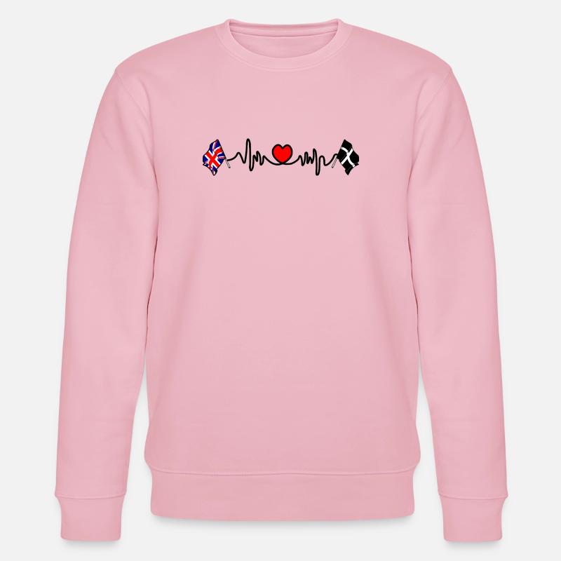 Cornwall & Großbritannien - Stanley/Stella Unisex Bio-Sweatshirt CHANGER  - Hellrosa