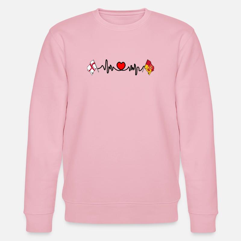 Herzfrequenz Hampshire & England - Stanley/Stella Unisex Bio-Sweatshirt CHANGER  - Hellrosa