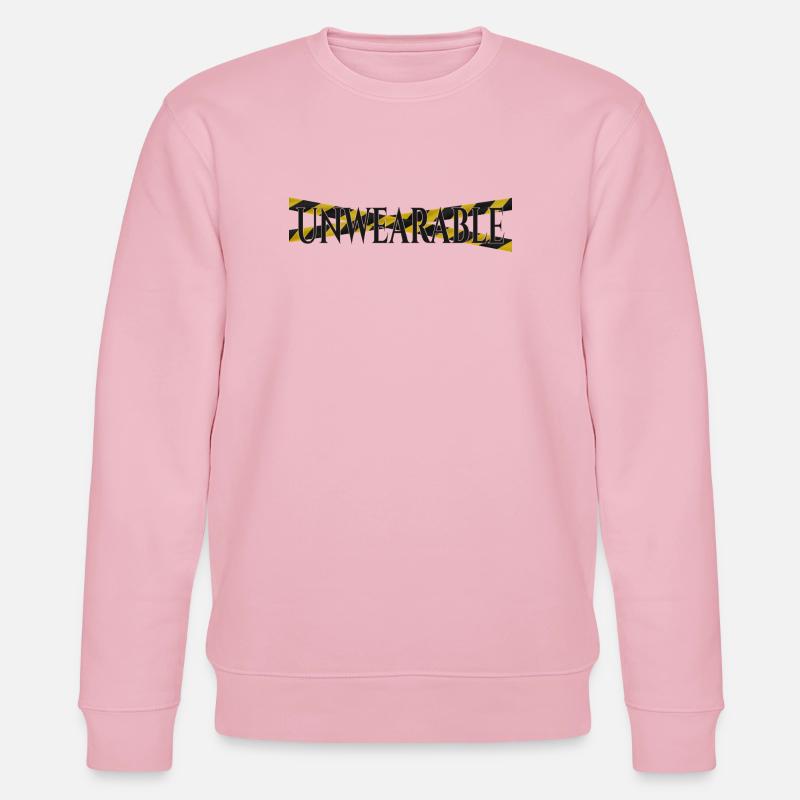 Unwearable – Statement Design with Warning Tape - Stanley/Stella CHANGER Unisex Organic Sweatshirt - cotton pink