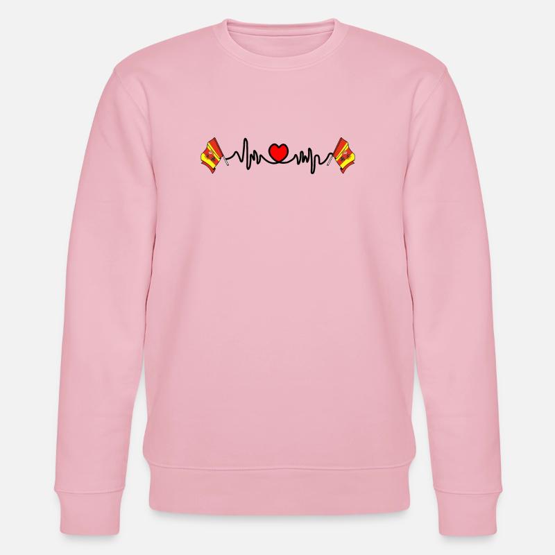 Herzfrequenz-Cardio für Lodz - Stanley/Stella Unisex Bio-Sweatshirt CHANGER  - Hellrosa