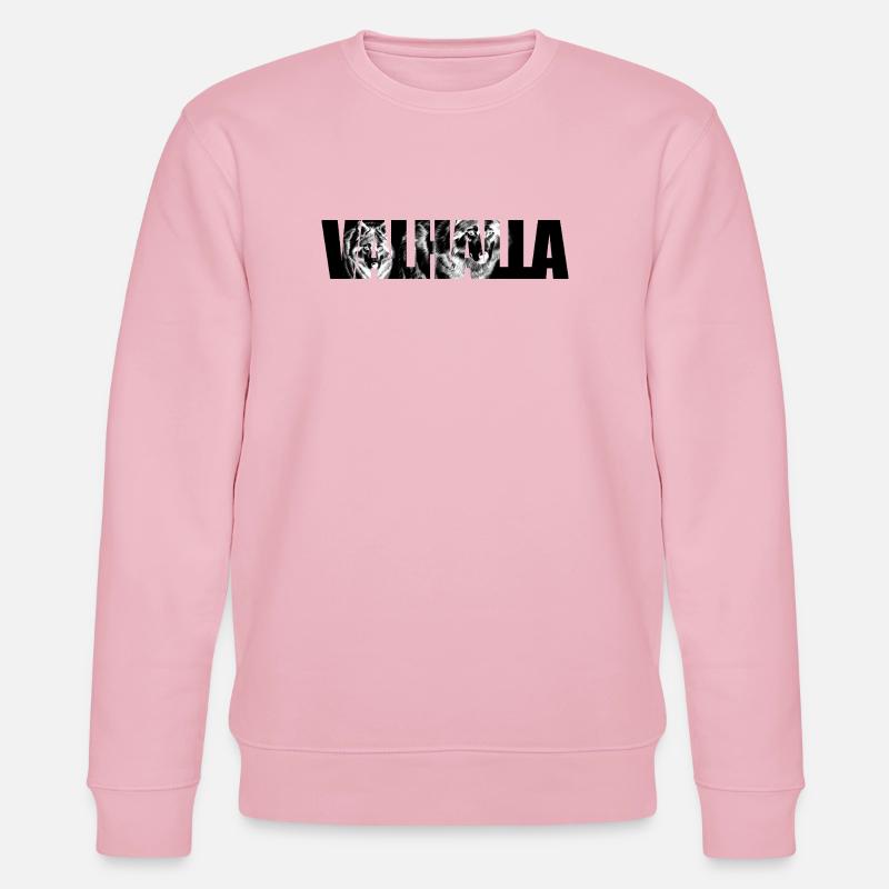 Wolf face in fragment pattern - Stanley/Stella CHANGER Unisex Organic Sweatshirt - cotton pink