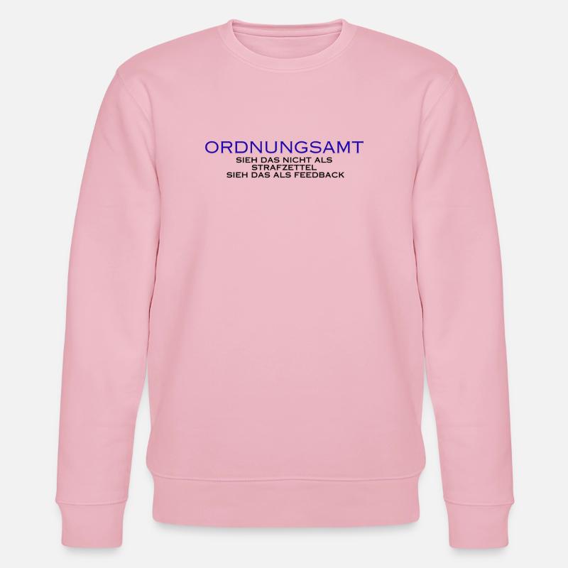Ordnungsamt Sieh das als Feedback - Stanley/Stella Unisex Bio-Sweatshirt CHANGER  - Hellrosa