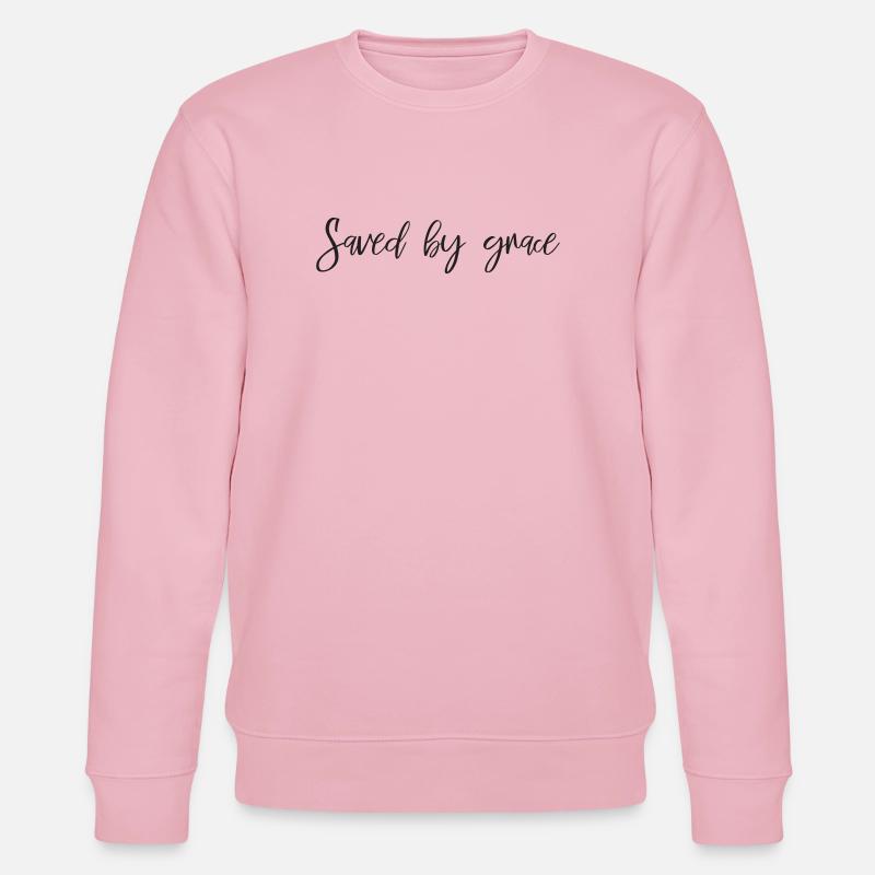 Saved by grace - Stanley/Stella Unisex Bio-Sweatshirt CHANGER  - Hellrosa