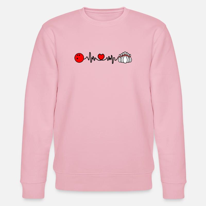 Bowling-Cardio-Herzfrequenz - Stanley/Stella Unisex Bio-Sweatshirt CHANGER  - Hellrosa
