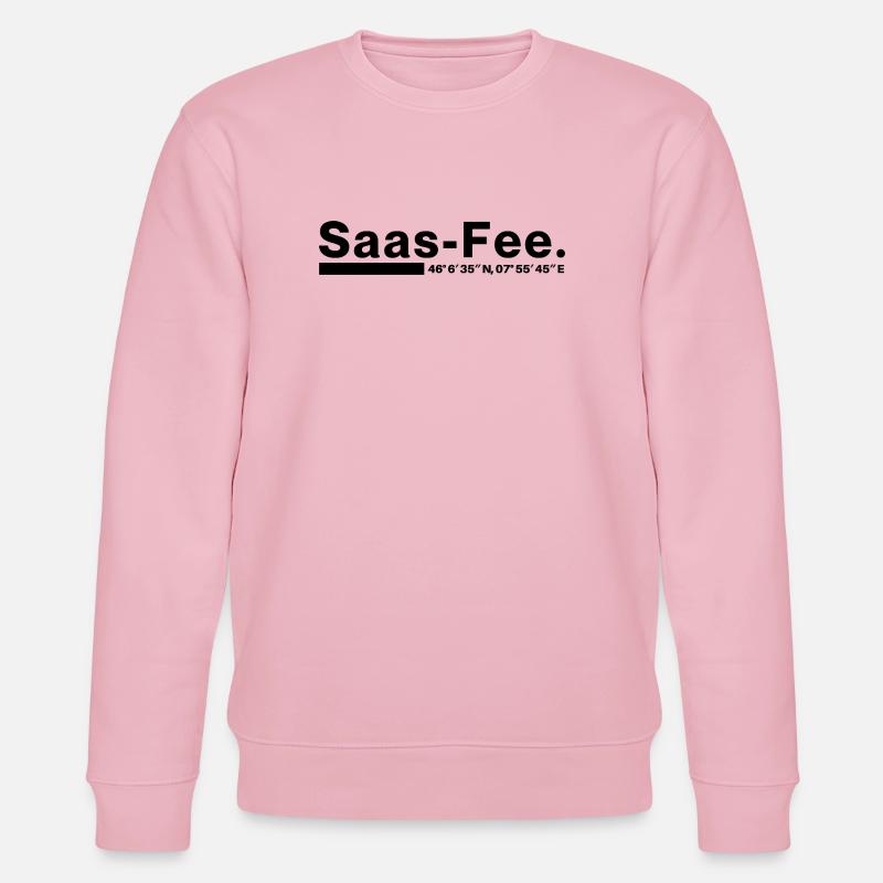 Coordonnées Saas-Fee Valais, Suisse - Sweat bio CHANGER Stanley/Stella Unisexe - rose pâle