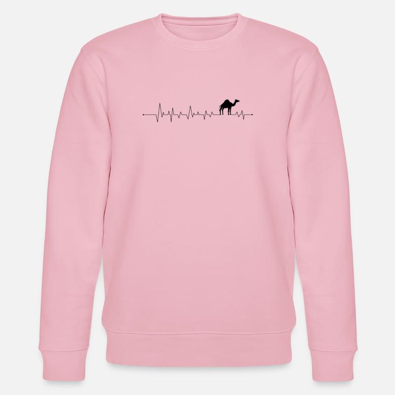 Herzschlag-Kamel - Stanley/Stella Unisex Bio-Sweatshirt CHANGER  - Hellrosa