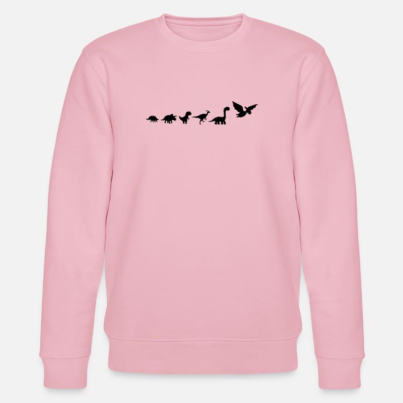 Évolution dinosaures  - Sweat bio CHANGER Stanley/Stella Unisexe - rose pâle