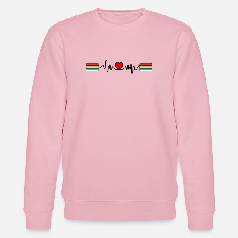Terschelling Pulse Logo – Island Style - Stanley/Stella CHANGER Unisex Organic Sweatshirt - cotton pink
