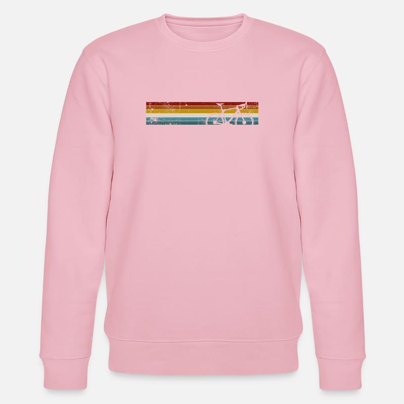 Regenbogen Streifen Fahrrad Silhouette - Stanley/Stella Unisex Bio-Sweatshirt CHANGER - Hellrosa