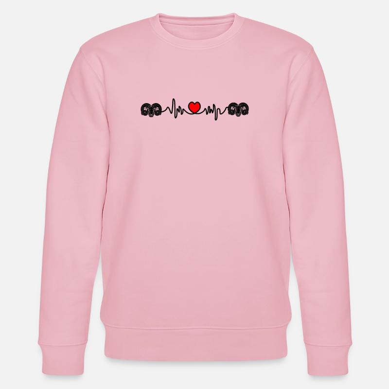 Fréquence cardiaque cardio Ram Ram - Sweat bio CHANGER Stanley/Stella Unisexe - rose pâle