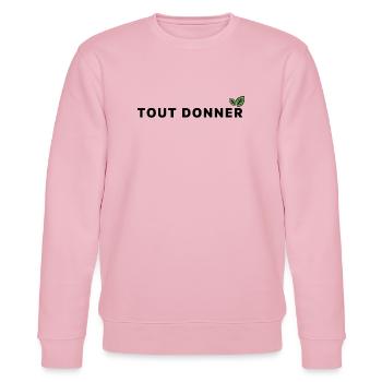 Tout_donner_ecologie - Stanley/Stella Unisex Bio-Sweatshirt CHANGER  - Hellrosa - Vorne - Jaron (178cm) & Liana (172cm)