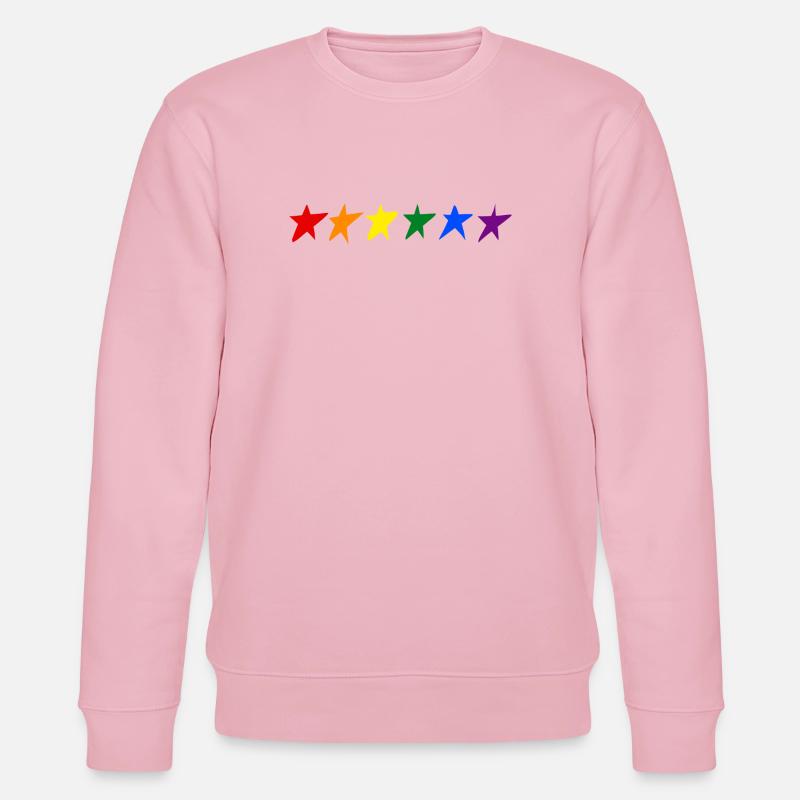 STERNE MIT LGTB-FARBEN - Stanley/Stella Unisex Bio-Sweatshirt CHANGER  - Hellrosa