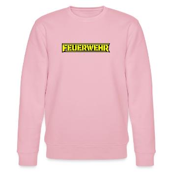 Feuerwerk Neon Schriftzug - Stanley/Stella Unisex Bio-Sweatshirt CHANGER  - Hellrosa - Vorne - Jaron (178cm) & Liana (172cm)