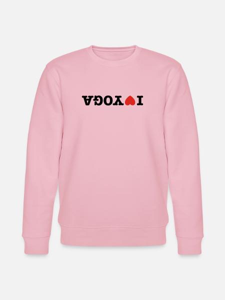 I love yoga - Stanley/Stella CHANGER Unisex Organic Sweatshirt - cotton pink