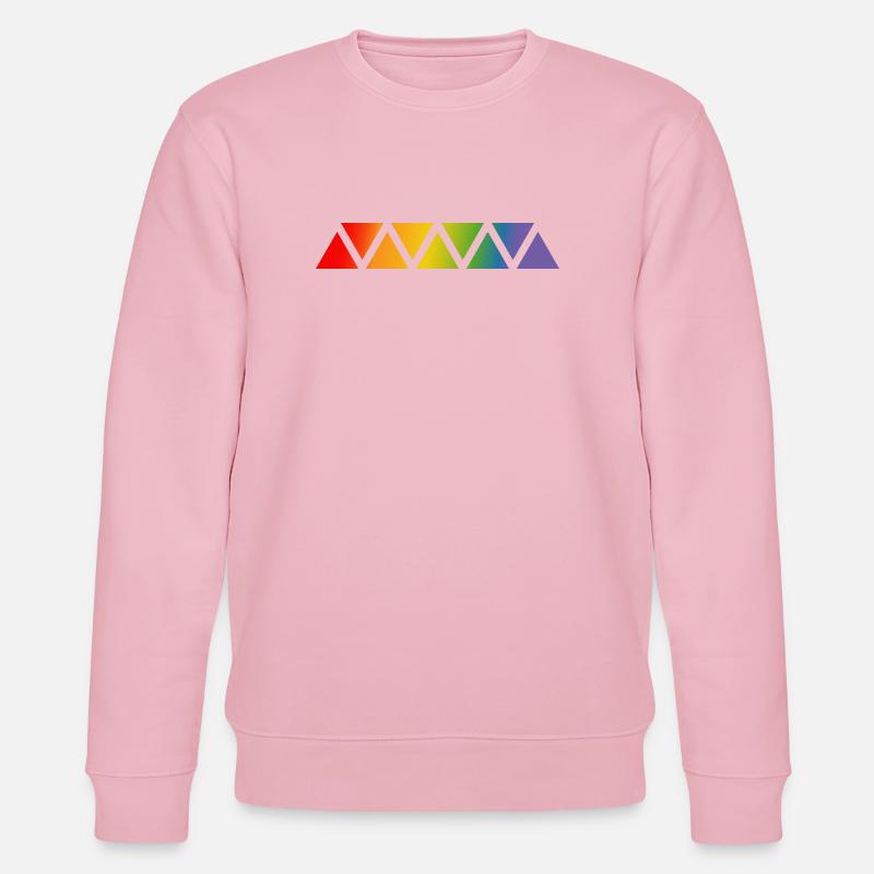 Triangle arc-en-ciel - Sweat bio CHANGER Stanley/Stella Unisexe - rose pâle