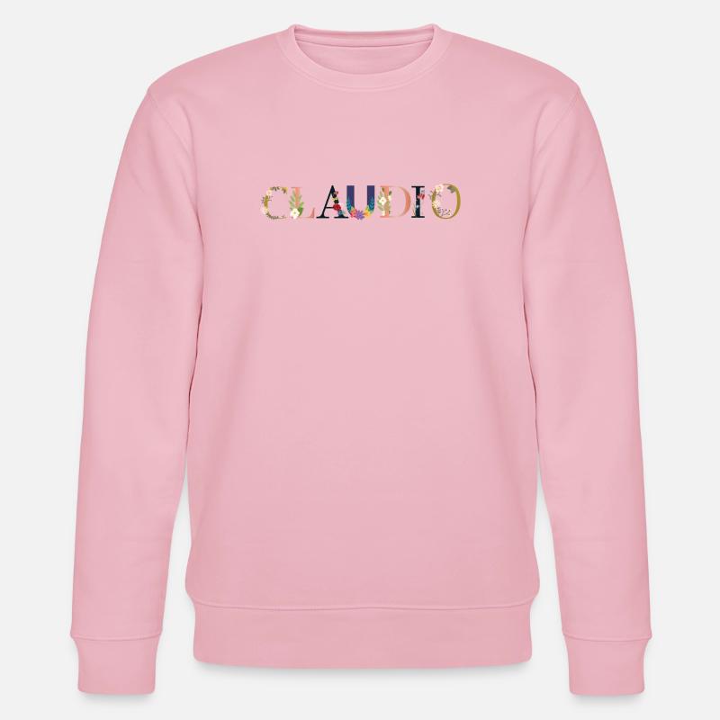 CLAUDIO Name mit Blumen geschmückt - Stanley/Stella Unisex Bio-Sweatshirt CHANGER  - Hellrosa