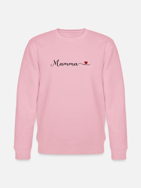 Mamma Herz Schriftzug - Stanley/Stella Unisex Bio-Sweatshirt CHANGER - Hellrosa