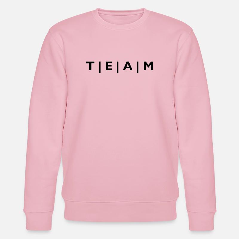 TEAM mit Streifen - Stanley/Stella Unisex Bio-Sweatshirt CHANGER  - Hellrosa