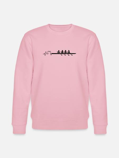 Rowing Heartbeat Women's Fours - Stanley/Stella CHANGER Unisex Organic Sweatshirt - cotton pink