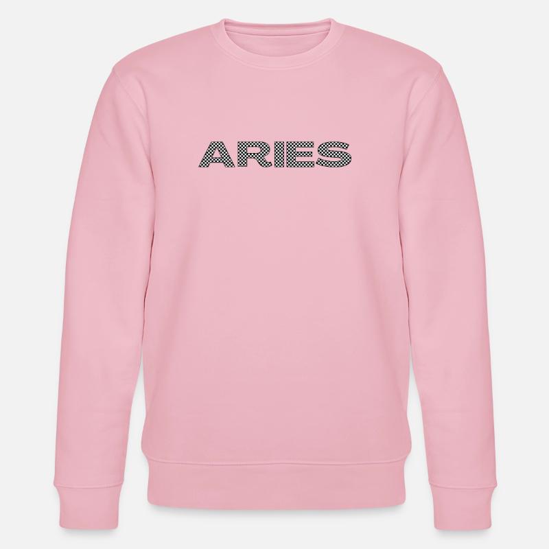 ARIES – Checkerboard Zodiac Statement - Stanley/Stella Unisex Bio-Sweatshirt CHANGER  - Hellrosa