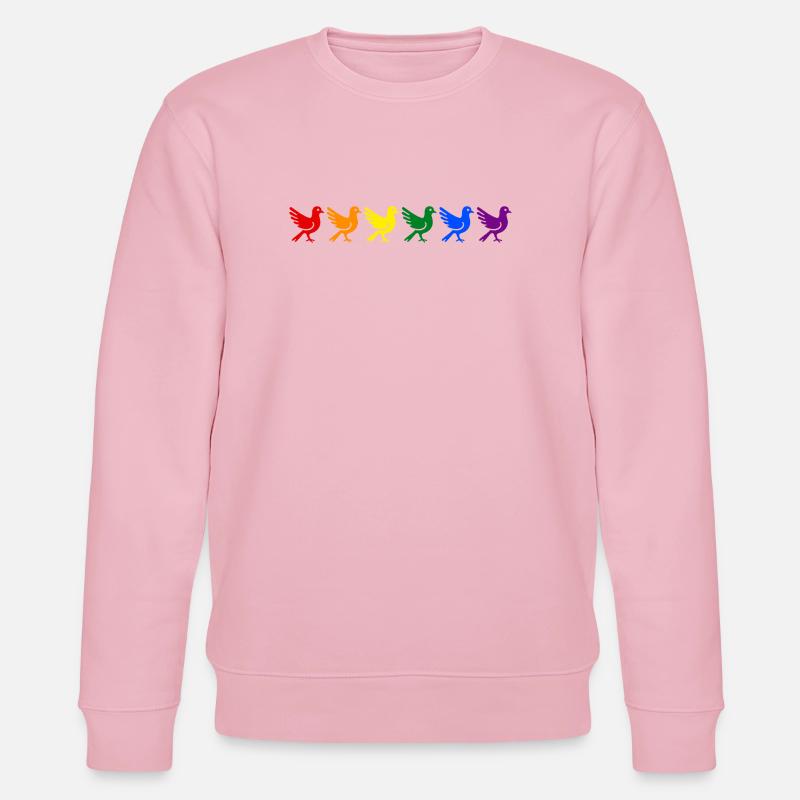 Regenbogen Tauben - Stanley/Stella Unisex Bio-Sweatshirt CHANGER  - Hellrosa