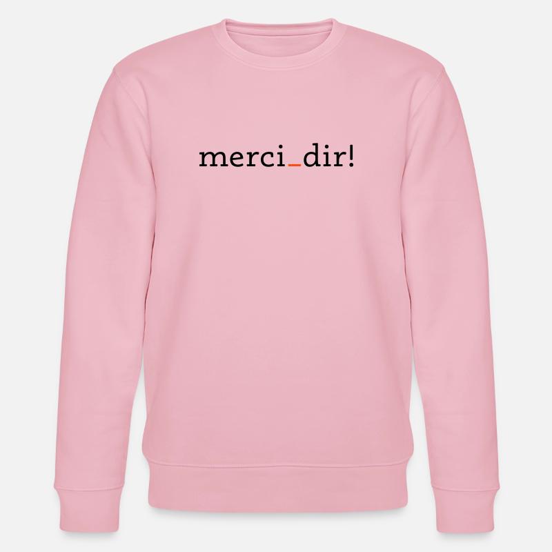 merci dir - 2 Farben - Stanley/Stella Unisex Bio-Sweatshirt CHANGER  - Hellrosa