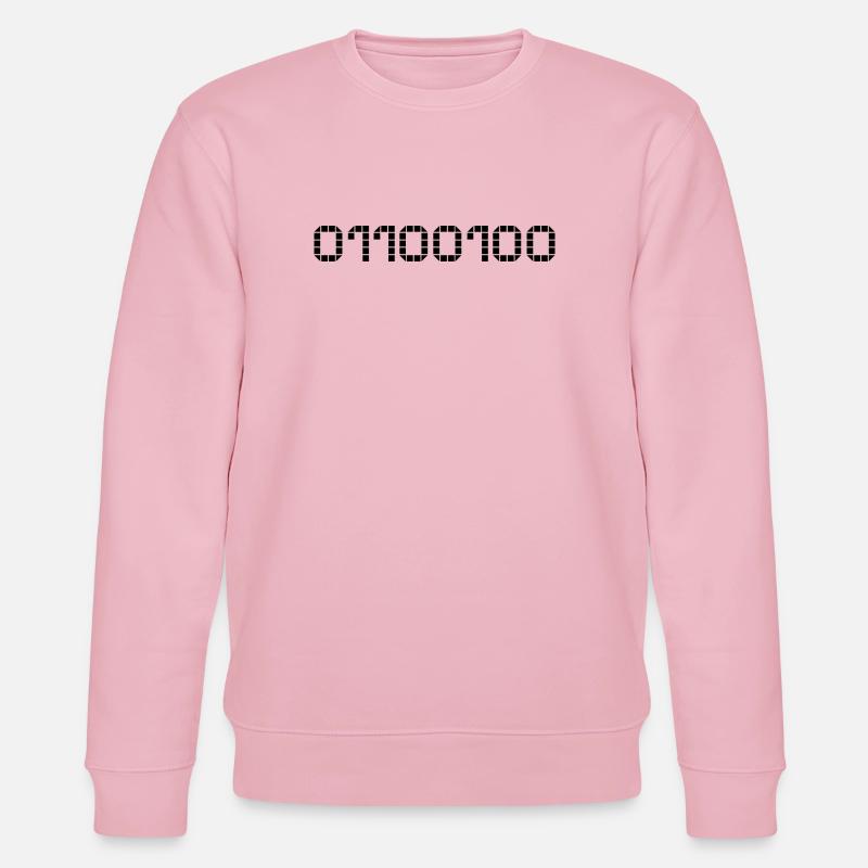Binary notation - 100 - Stanley/Stella CHANGER Unisex Organic Sweatshirt - cotton pink
