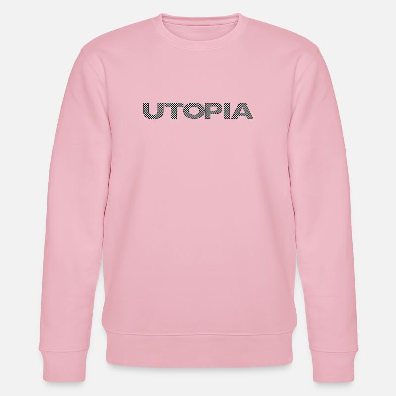 UTOPIA – Checkerboard Statement - Stanley/Stella Unisex Bio-Sweatshirt CHANGER  - Hellrosa