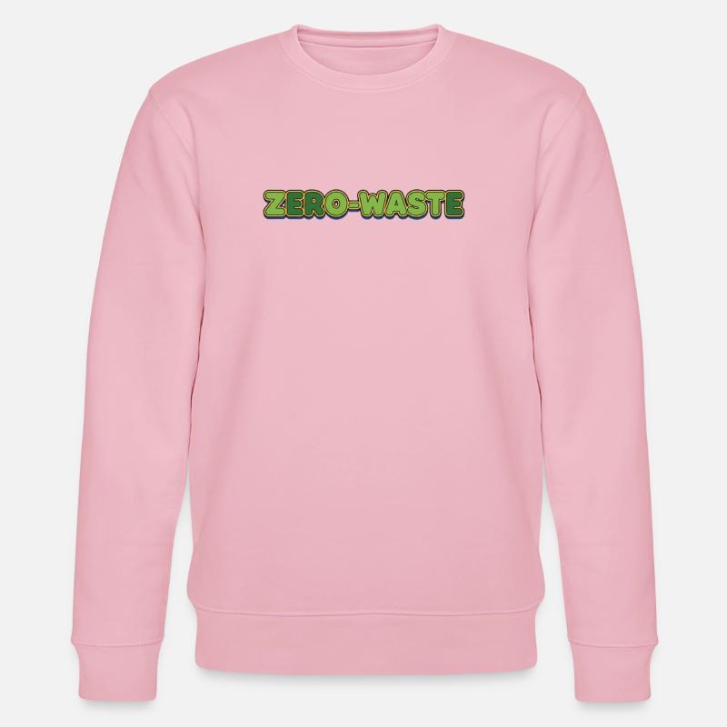 Zéro déchet rétro vert jaune design - Sweat bio CHANGER Stanley/Stella Unisexe - rose pâle