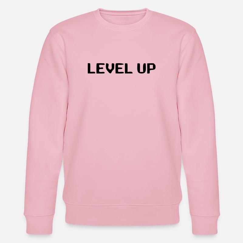 Niveau de lettrage 8 bits - Sweat bio CHANGER Stanley/Stella Unisexe - rose pâle