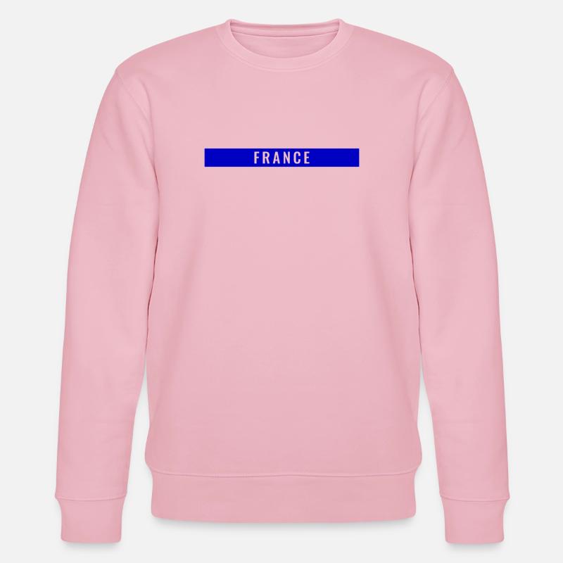 France Rectangle Bleu - Sweat bio CHANGER Stanley/Stella Unisexe - rose pâle