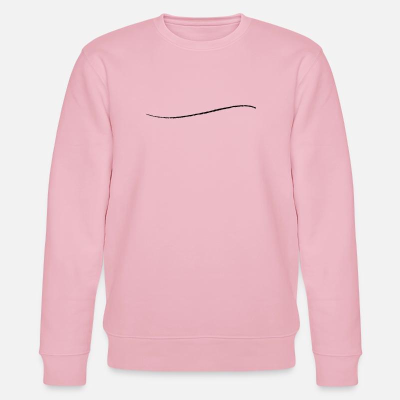 curved stroke modern creative underlined - Stanley/Stella CHANGER Unisex Organic Sweatshirt - cotton pink