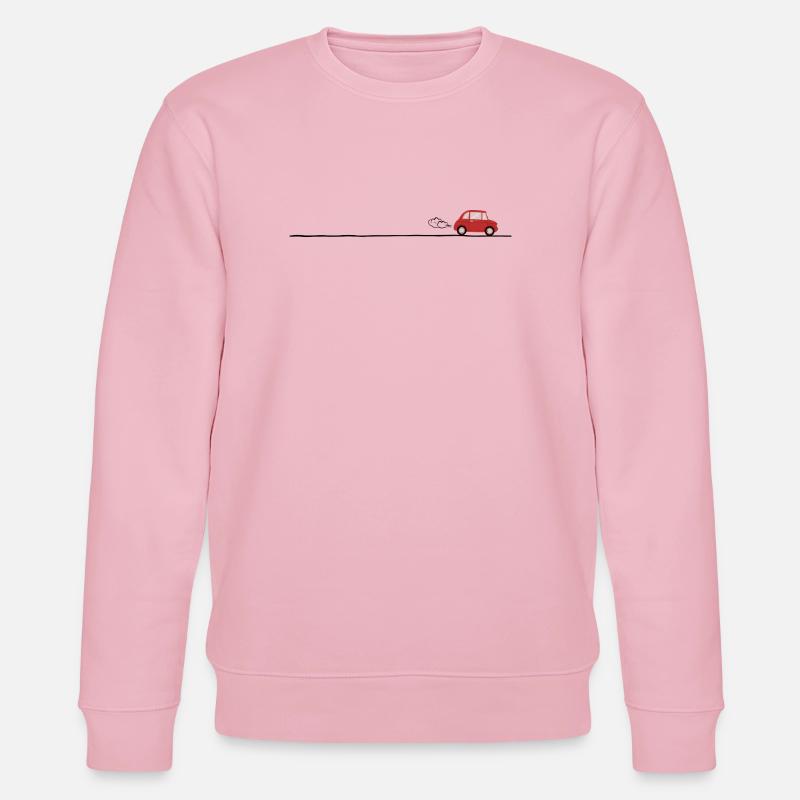 Rotes Auto auf der Straße - Stanley/Stella Unisex Bio-Sweatshirt CHANGER  - Hellrosa